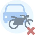 Driving with motorized vehicles is not allowed.